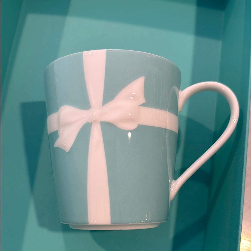 Tiffany & Co. Bow Porcelain Mugs (2)